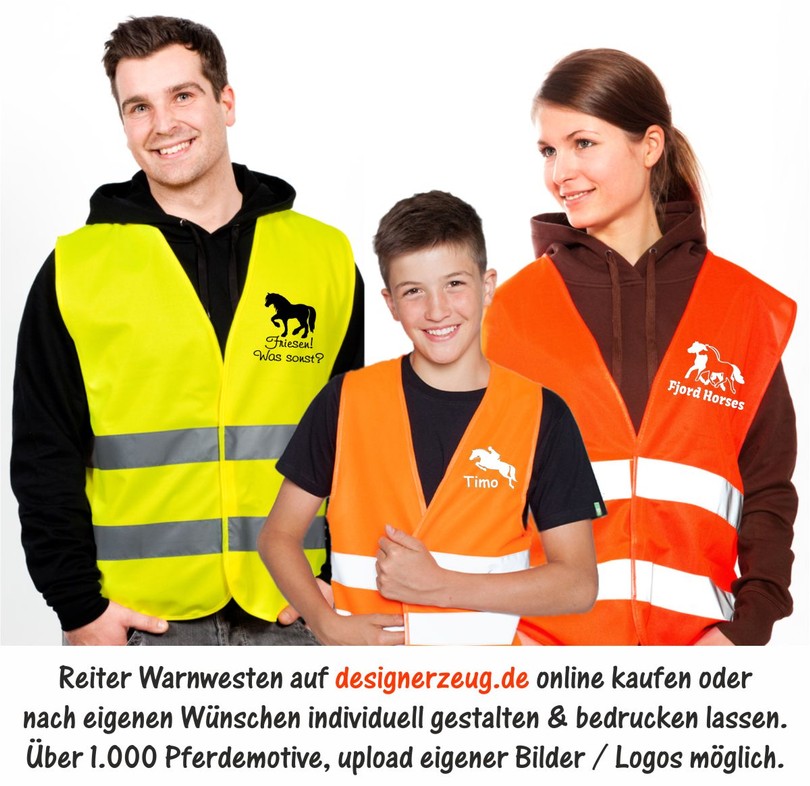 Reiter Warnwesten / Sicherheitswesten für Reiter & Kutschfahrer Reiter Warnwesten / Sicherheitswesten für Reiter & Kutschfahrer